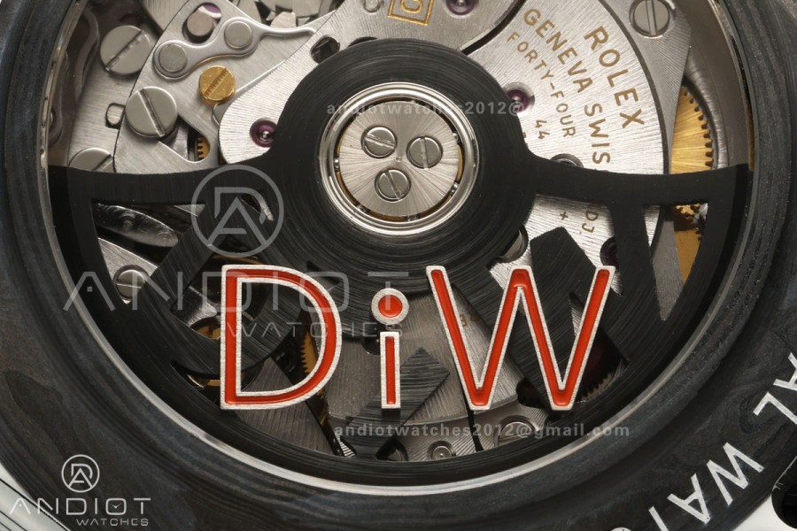 Daytona DIW White Carbon DIWF Best Edition Blue Dial Green Bezel on Orange Nylon Strap SH4130