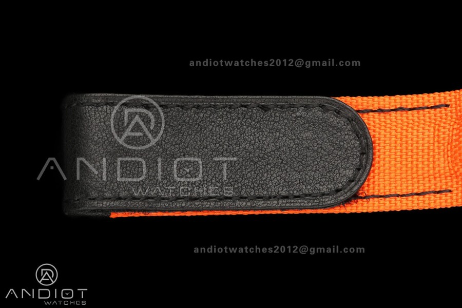 Daytona DIW White Carbon DIWF Best Edition Blue Dial Green Bezel on Orange Nylon Strap SH4130