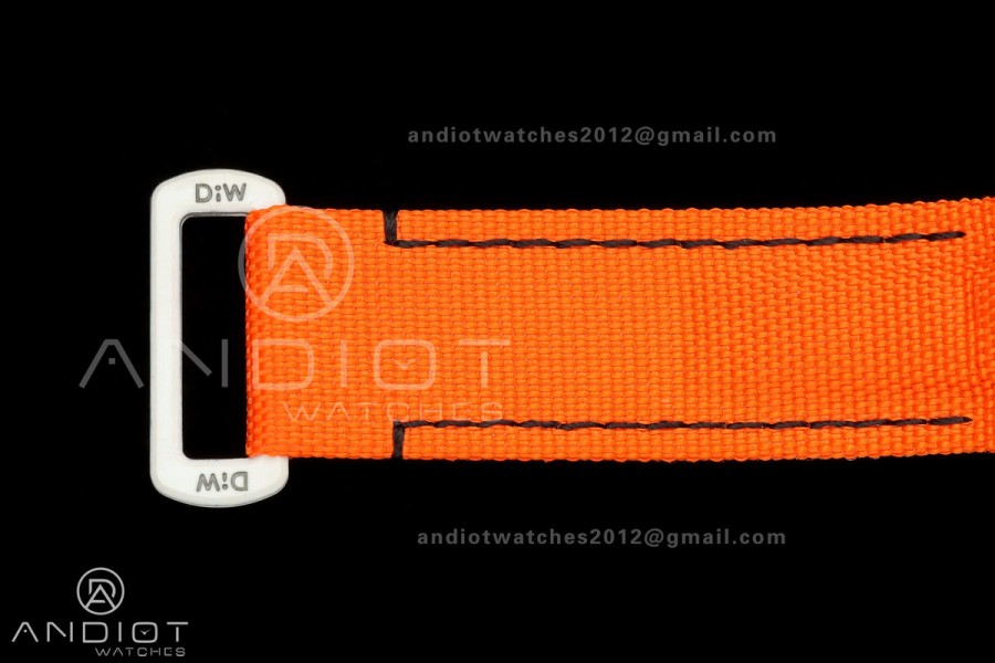 Daytona DIW White Carbon DIWF Best Edition Blue Dial Green Bezel on Orange Nylon Strap SH4130