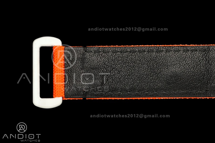 Daytona DIW White Carbon DIWF Best Edition Blue Dial Green Bezel on Orange Nylon Strap SH4130
