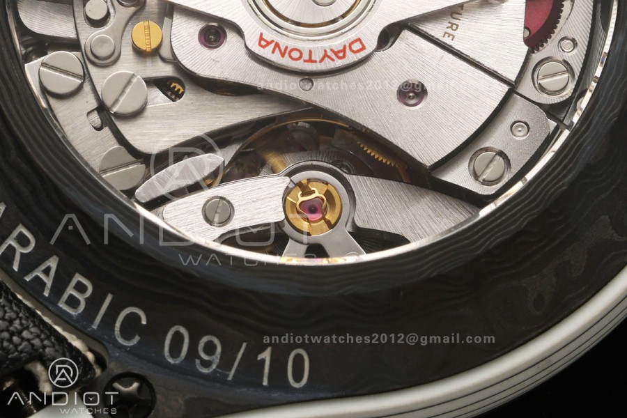 Daytona DIW White Carbon DIWF Best Edition Brown Arabic Dial Black Bezel on Cream Nylon Strap SH4130