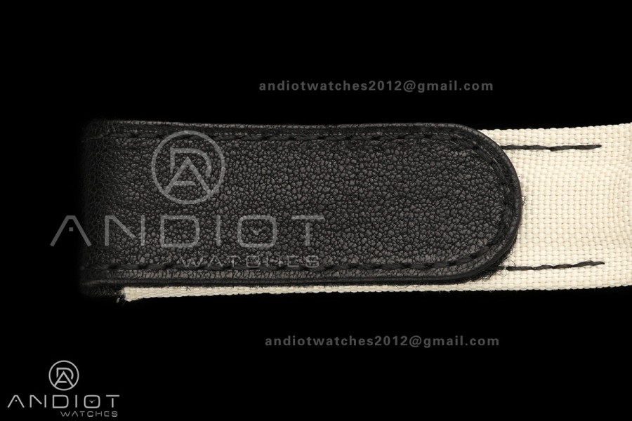 Daytona DIW White Carbon DIWF Best Edition Brown Arabic Dial Black Bezel on Cream Nylon Strap SH4130