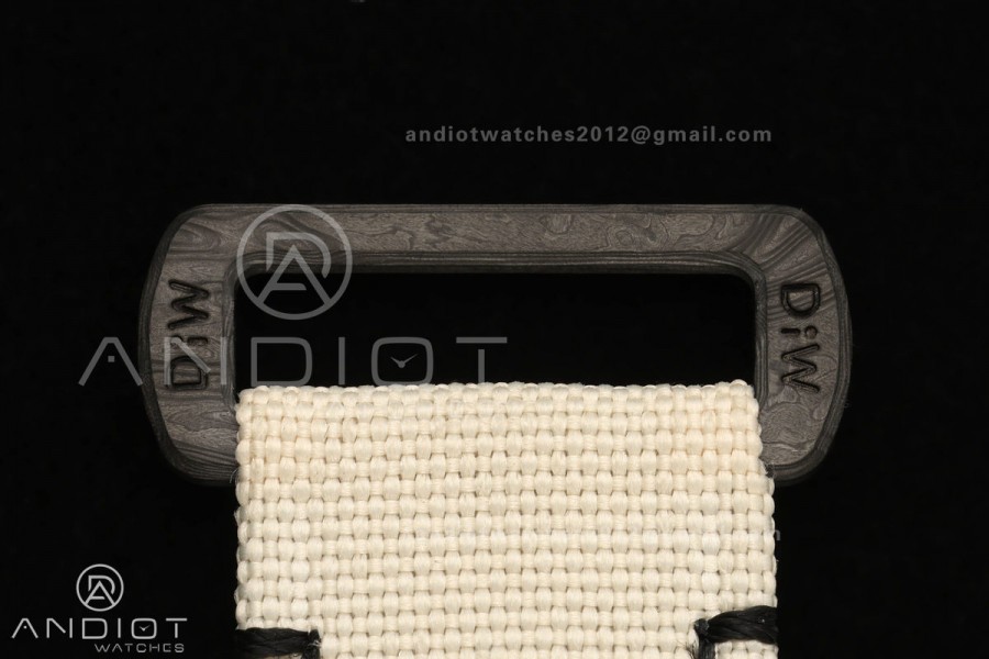 Daytona DIW White Carbon DIWF Best Edition Brown Arabic Dial Black Bezel on Cream Nylon Strap SH4130