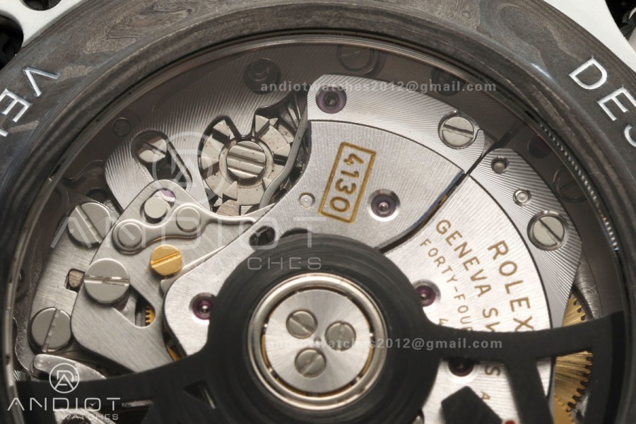 Daytona DIW White Carbon DIWF Best Edition Blue Dial Black Bezel on Orange Nylon Strap SH4130