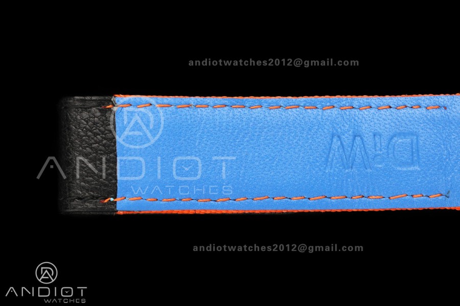 Daytona DIW White Carbon DIWF Best Edition Blue Dial Black Bezel on Orange Nylon Strap SH4130