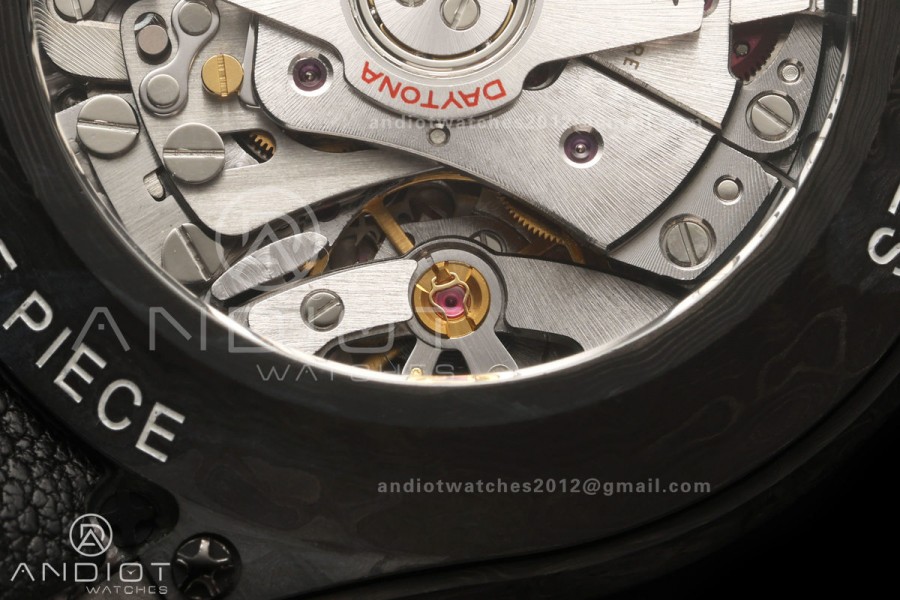 Daytona DIW Black Carbon DIWF Best Edition Carbon Arabic Dial Black Bezel on Gray Nylon Strap SH4130