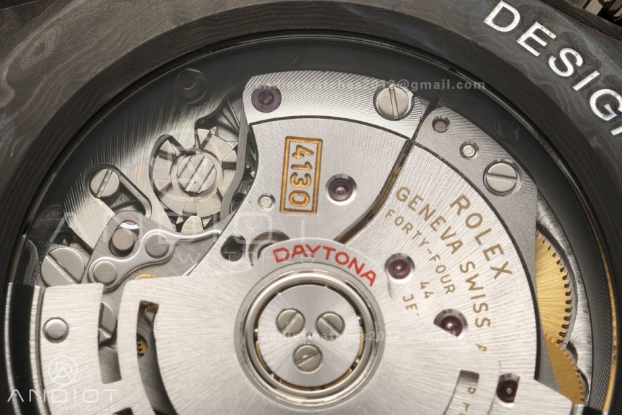 Daytona DIW Black Carbon DIWF Best Edition Carbon Arabic Dial Black Bezel on Gray Nylon Strap SH4130