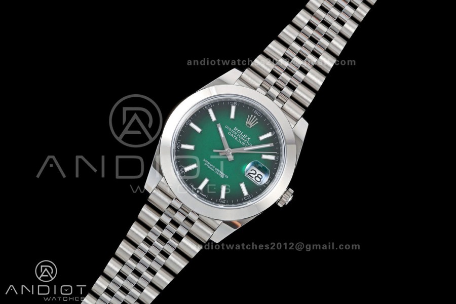 DateJust 41 126330 EWEF 1:1 Best Edition Green Ombre Dial on Jubilee Bracelet A3235