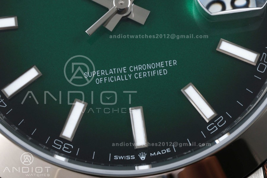 DateJust 41 126330 EWEF 1:1 Best Edition Green Ombre Dial on Jubilee Bracelet A3235