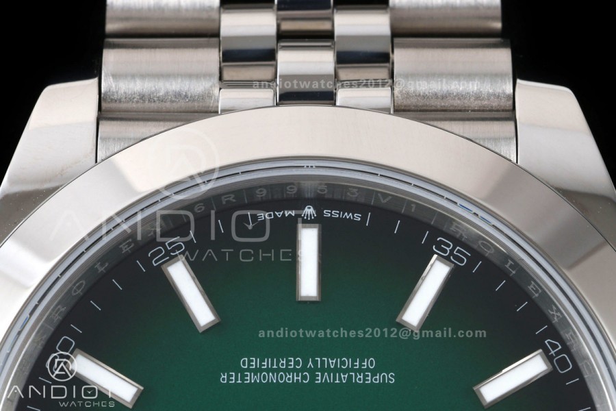 DateJust 41 126330 EWEF 1:1 Best Edition Green Ombre Dial on Jubilee Bracelet A3235