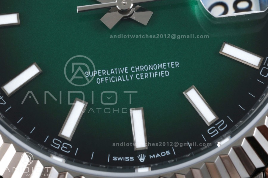 DateJust 41 126334 EWEF 1:1 Best Edition Green Ombre Dial on Oyster Bracelet A3235