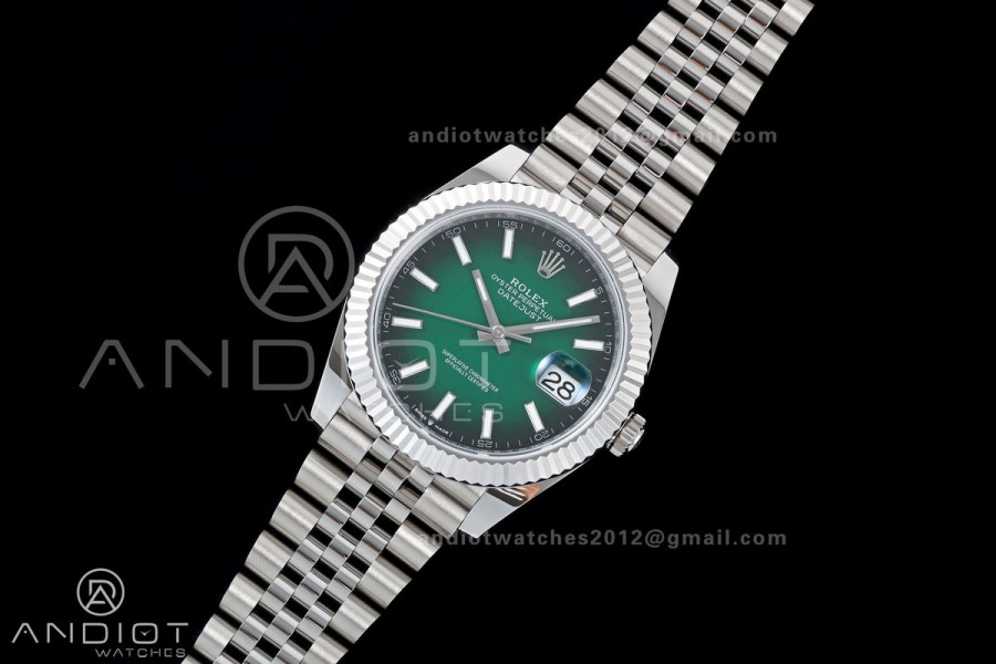 DateJust 41 126334 EWEF 1:1 Best Edition Green Ombre Dial on Jubilee Bracelet A3235