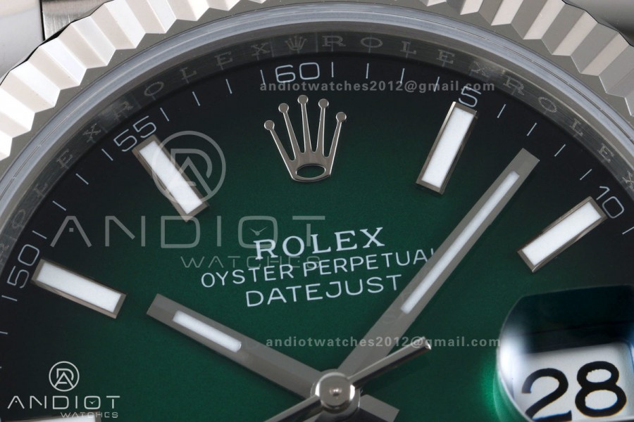 DateJust 41 126334 EWEF 1:1 Best Edition Green Ombre Dial on Jubilee Bracelet A3235