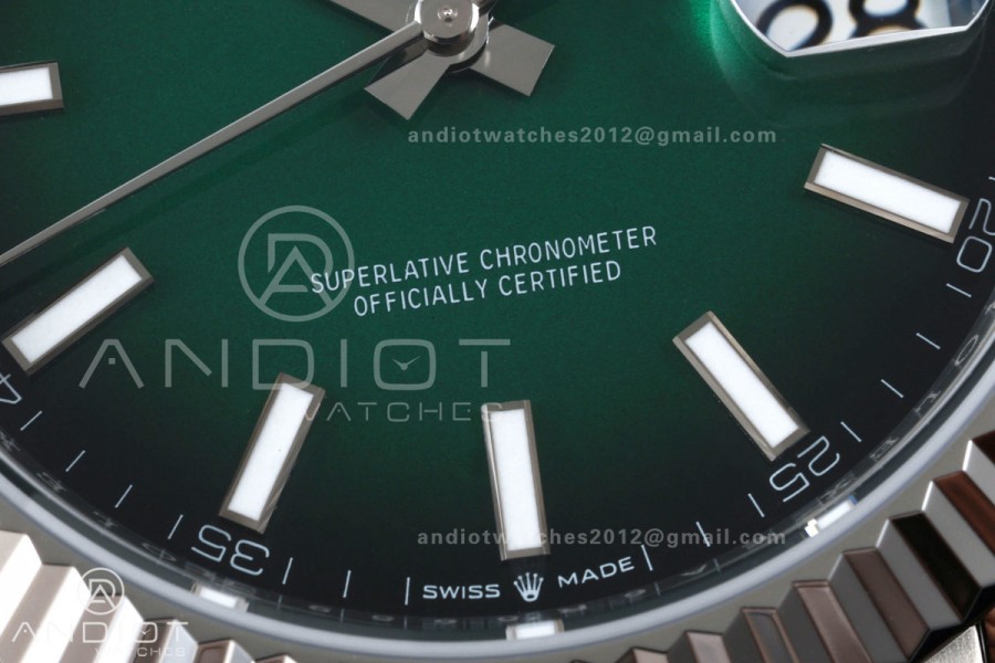 DateJust 41 126334 EWEF 1:1 Best Edition Green Ombre Dial on Jubilee Bracelet A3235