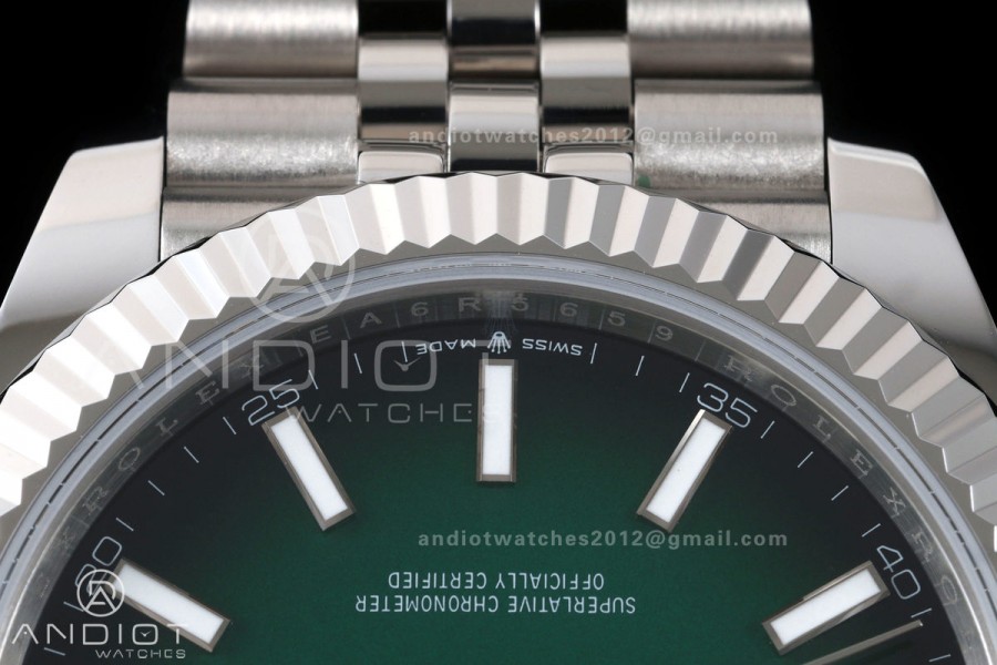 DateJust 41 126334 EWEF 1:1 Best Edition Green Ombre Dial on Jubilee Bracelet A3235