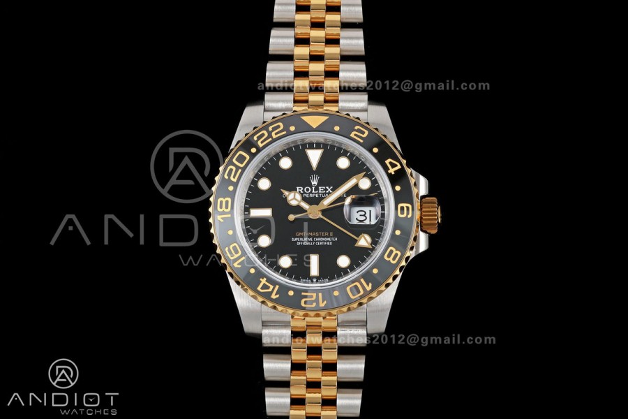 GMT-Master II 126713 GRNR Gain Weight QF 1:1 On Black Dial SS/YG Bracelet Super Clone SH3285 CHS (Free Sprung)