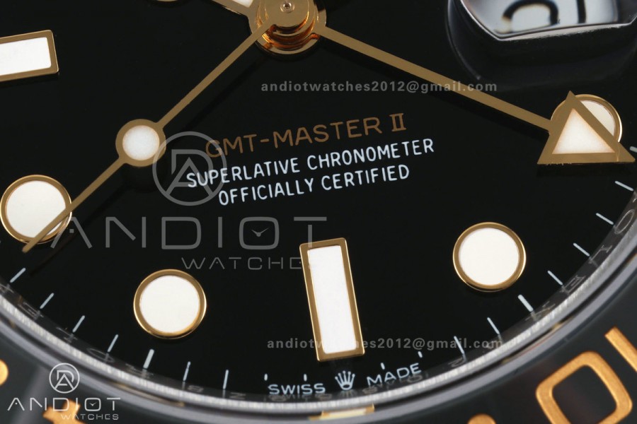 GMT-Master II 126713 GRNR Gain Weight QF 1:1 On Black Dial SS/YG Bracelet Super Clone SH3285 CHS (Free Sprung)