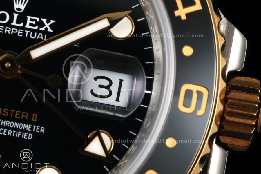 GMT-Master II 126713 GRNR Gain Weight QF 1:1 On Black Dial SS/YG Bracelet Super Clone SH3285 CHS (Free Sprung)