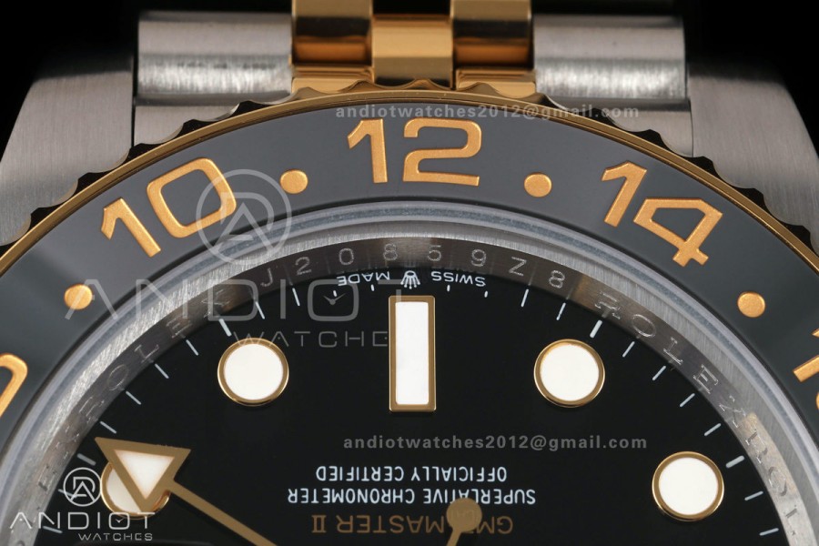 GMT-Master II 126713 GRNR Gain Weight QF 1:1 On Black Dial SS/YG Bracelet Super Clone SH3285 CHS (Free Sprung)