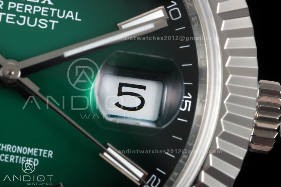 DateJust 41mm 126334 904 SS QF V2 1:1 Green Ombre Dial Stick Marker On Jubilee Bracelet SH3235 (Free Sprung)