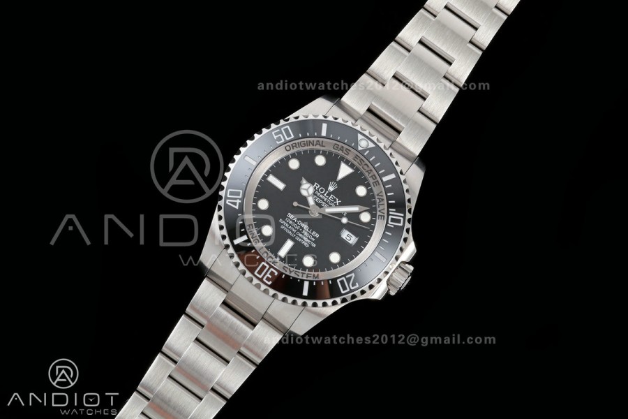 Sea-Dweller DEEPSEA 126660 904L SS QF 1:1 Best Edition Black Dial On Oyster Bracelet SH3235 (Free Sprung)