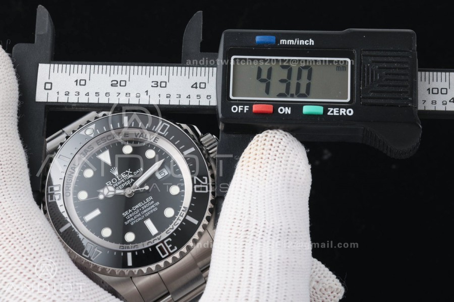 Sea-Dweller DEEPSEA 126660 904L SS QF 1:1 Best Edition Black Dial On Oyster Bracelet SH3235 (Free Sprung)