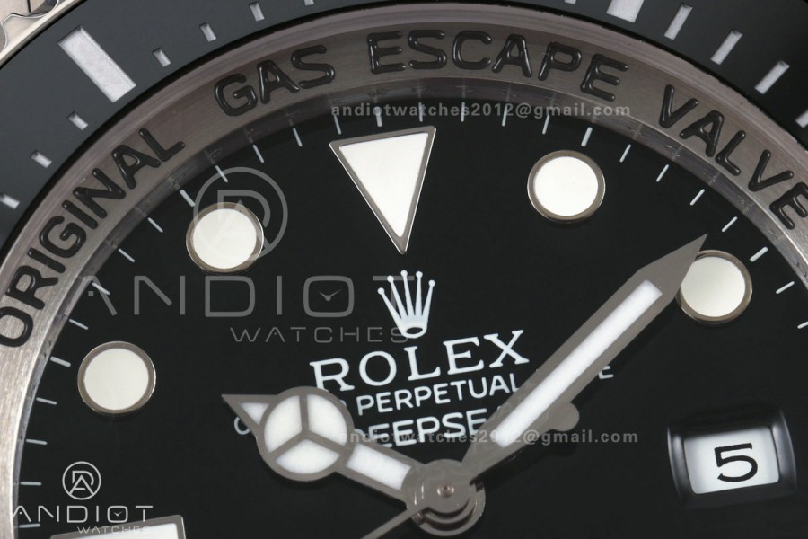 Sea-Dweller DEEPSEA 126660 904L SS QF 1:1 Best Edition Black Dial On Oyster Bracelet SH3235 (Free Sprung)