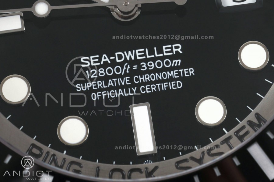 Sea-Dweller DEEPSEA 126660 904L SS QF 1:1 Best Edition Black Dial On Oyster Bracelet SH3235 (Free Sprung)