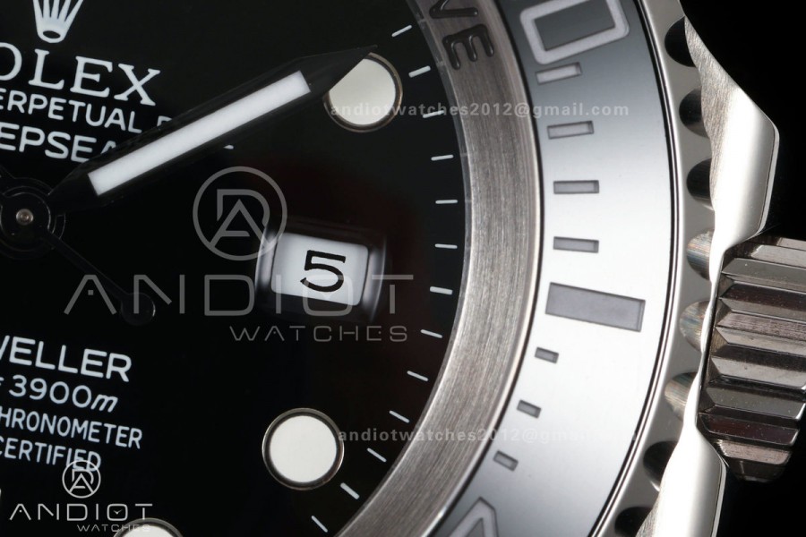 Sea-Dweller DEEPSEA 126660 904L SS QF 1:1 Best Edition Black Dial On Oyster Bracelet SH3235 (Free Sprung)