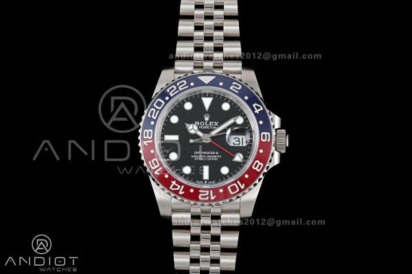 GMT-Master II 126710 BLRO Blue/Red V2 904L SS QF 1...