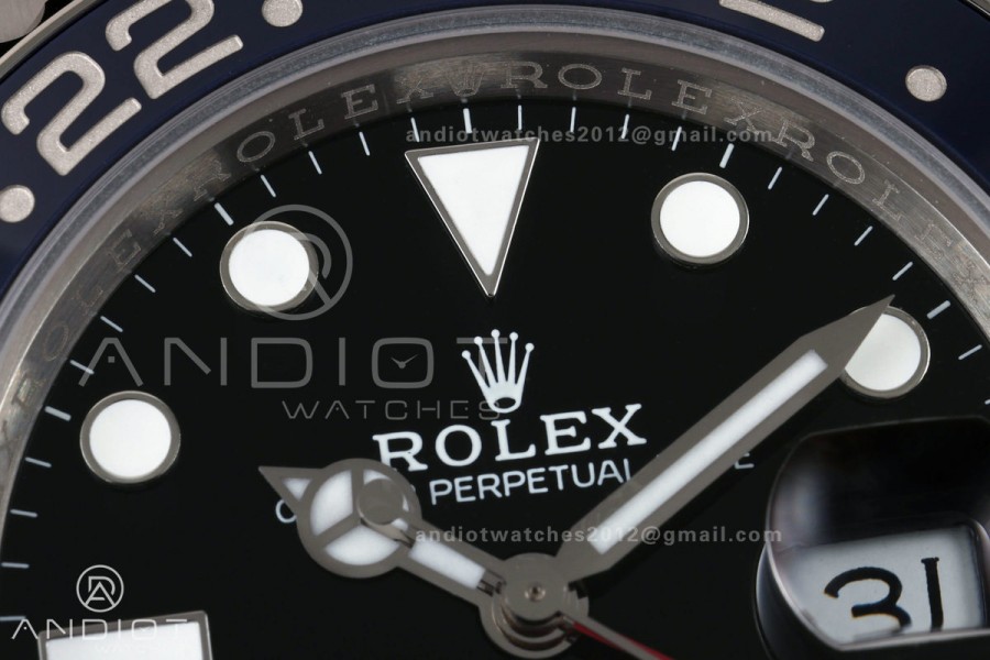 GMT-Master II 126710 BLRO Blue/Red V2 904L SS QF 1:1 Black Dial On Jubilee Bracelet SH3285 CHS (Free Sprung)