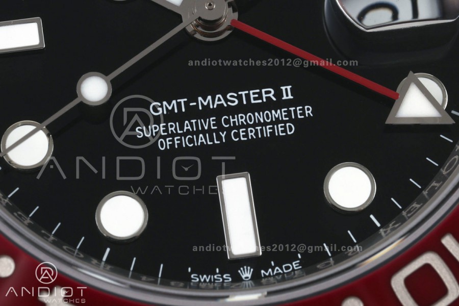 GMT-Master II 126710 BLRO Blue/Red V2 904L SS QF 1:1 Black Dial On Jubilee Bracelet SH3285 CHS (Free Sprung)