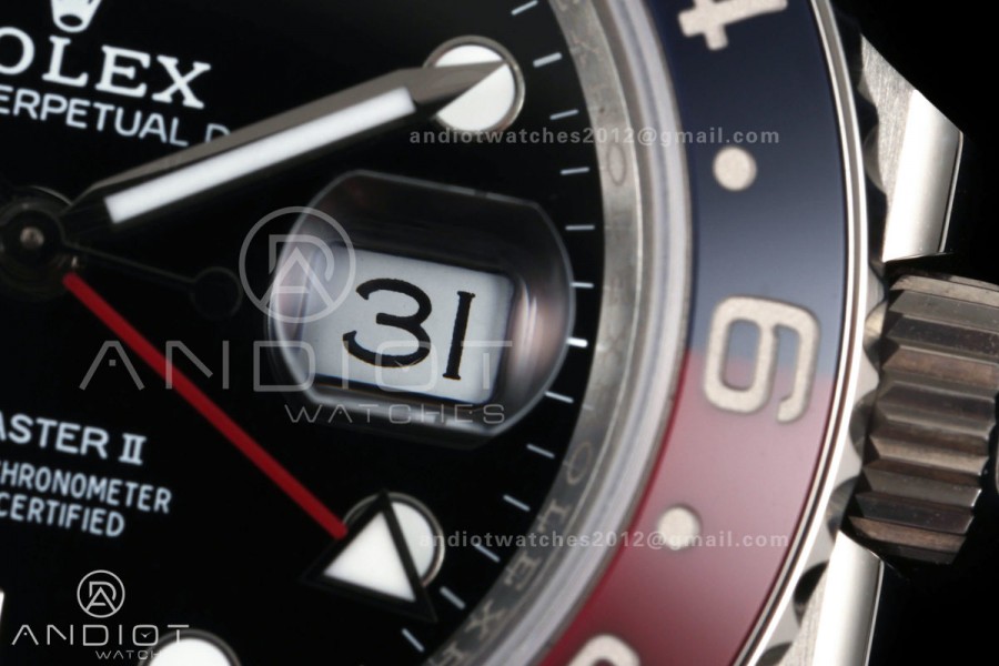 GMT-Master II 126710 BLRO Blue/Red V2 904L SS QF 1:1 Black Dial On Jubilee Bracelet SH3285 CHS (Free Sprung)