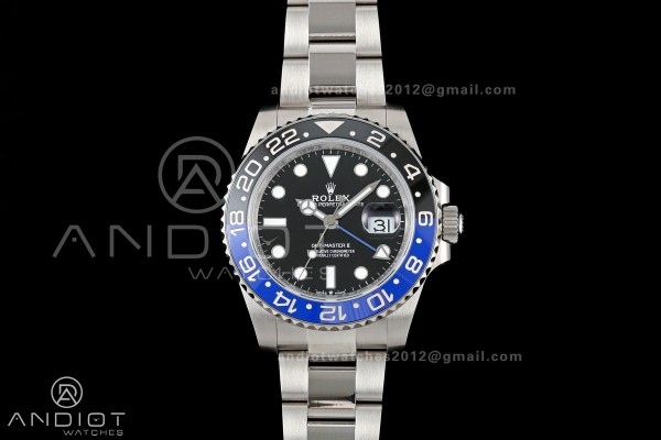 GMT-Master II 126710 BLNR Black/Blue V2 904L SS QF...