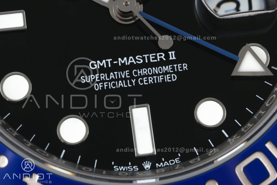 GMT-Master II 126710 BLNR Black/Blue V2 904L SS QF 1:1 Black Dial On Oyster Bracelet SH3285 CHS (Free Sprung)