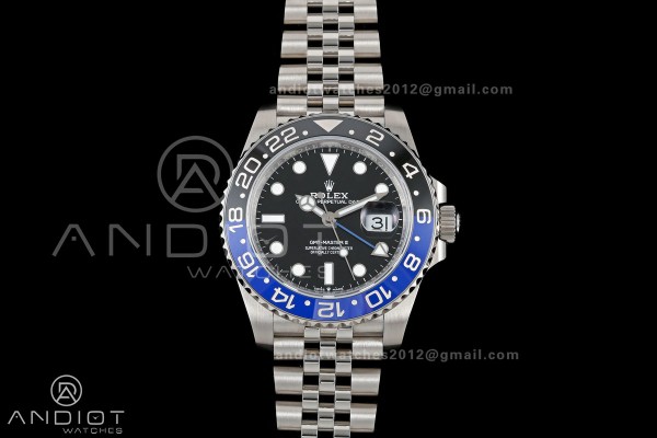 GMT-Master II 126710 BLNR Black/Blue V2 904L SS QF...