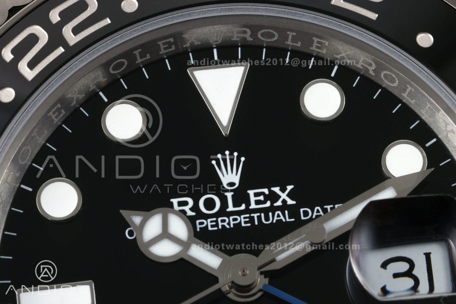 GMT-Master II 126710 BLNR Black/Blue V2 904L SS QF 1:1 Black Dial On Jubilee Bracelet SH3285 CHS (Free Sprung)