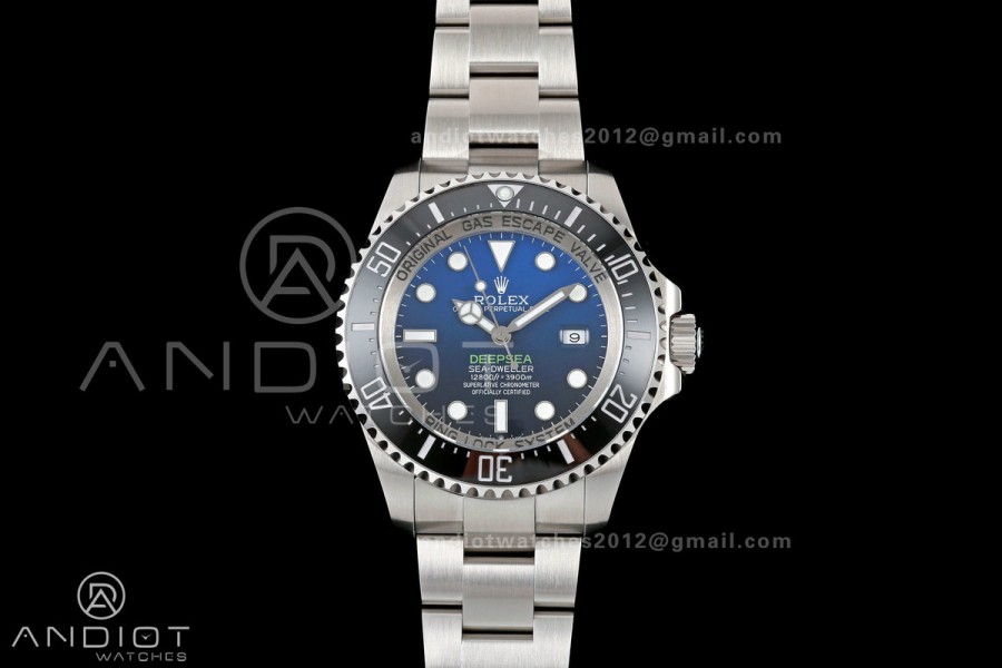 Sea-Dweller DEEPSEA 126660 "D-BLUE" 904L SS QF 1:1 Best Edition Blue Dial On Oyster Bracelet SH3235 (Free Sprung)