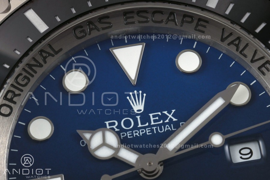 Sea-Dweller DEEPSEA 126660 "D-BLUE" 904L SS QF 1:1 Best Edition Blue Dial On Oyster Bracelet SH3235 (Free Sprung)