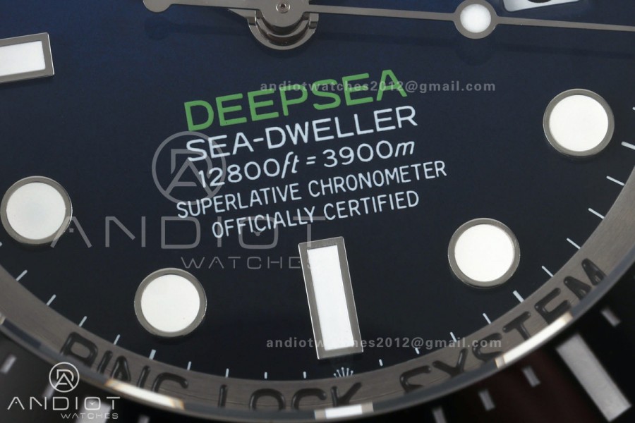 Sea-Dweller DEEPSEA 126660 "D-BLUE" 904L SS QF 1:1 Best Edition Blue Dial On Oyster Bracelet SH3235 (Free Sprung)