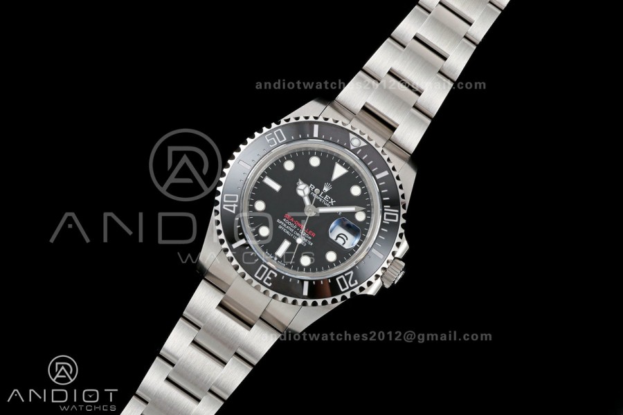 Sea-Dweller 126600 43mm 904L SS QF 1:1 Best Edition Black Dial On Oyster Bracelet SH3235 (Free Sprung)