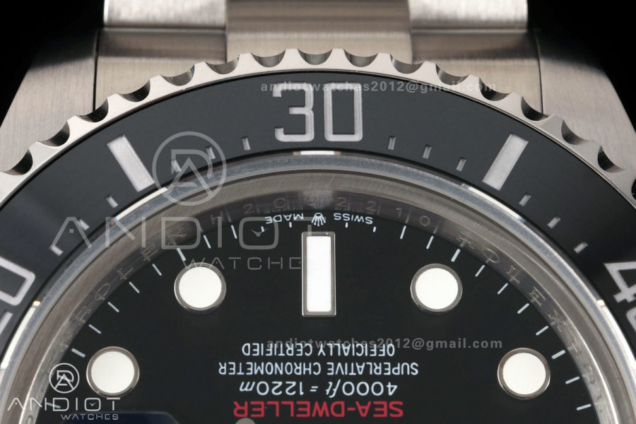 Sea-Dweller 126600 43mm 904L SS QF 1:1 Best Edition Black Dial On Oyster Bracelet SH3235 (Free Sprung)