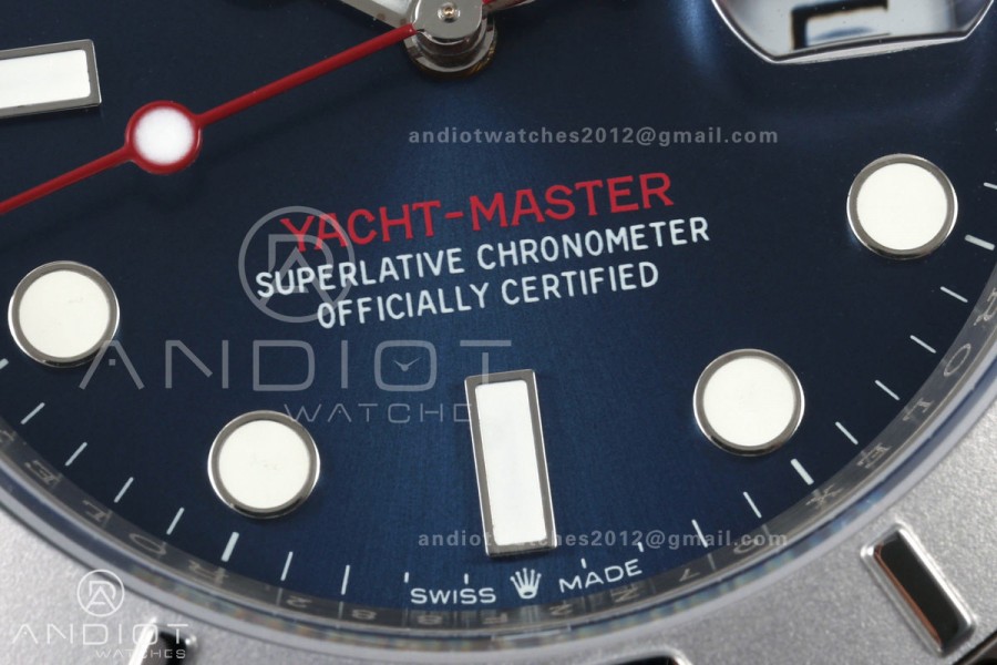 Yacht-Master 126622 904L QF 1:1 Best Edition Blue Dial On 904L SS Bracelet SH3235 (Free Sprung)