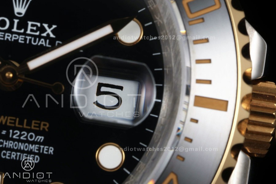 Sea-Dweller 126600 43mm 904L SS/YG QF 1:1 Best Black Dial On Oyster Bracelet SH3235 (Free Sprung)