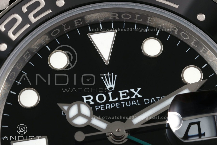GMT-Master II 126710 GRNR Black/Gray V2 904L SS QF 1:1 Black Dial On Jubilee Bracelet SH3285 CHS (Free Sprung)