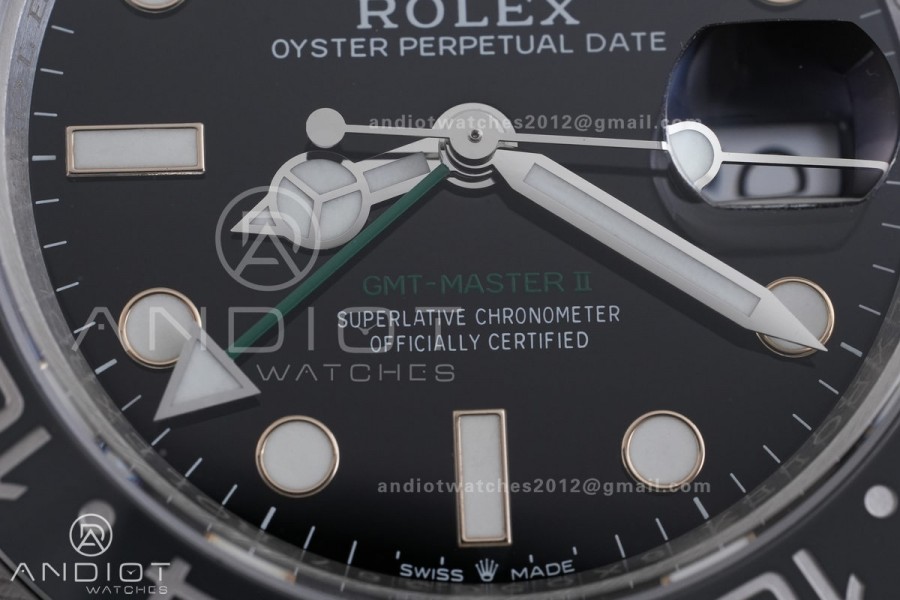 GMT-Master II 126710 GRNR Black/Gray Ceramic VSF Best Edition Bruce Wayne on Oyster Bracelet DD3285 V3
