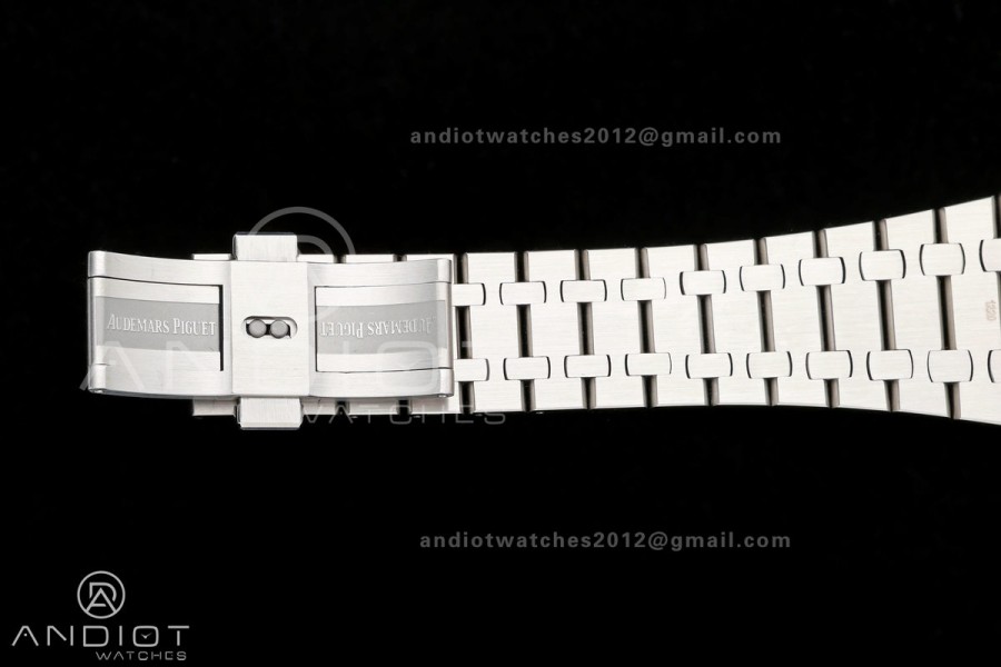 Royal Oak 41mm 15500 SS ZF Free Sprung V2 1:1 Best Edition Silver Textured Dial On SS Bracelet Super Clone A4302