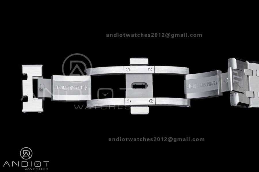 Royal Oak 41mm 15500 SS ZF Free Sprung V2 1:1 Best Edition Silver Textured Dial On SS Bracelet Super Clone A4302