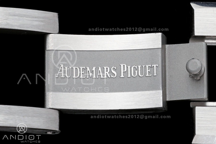 Royal Oak 41mm 15500 SS ZF Free Sprung V2 1:1 Best Edition Silver Textured Dial On SS Bracelet Super Clone A4302