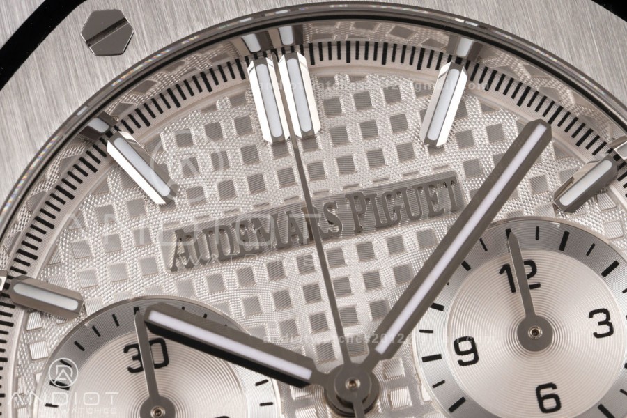 Royal Oak Chrono 26240 SS ZF 1:1 Best Edition White Dial on SS Bracelet SA4401 Super Clone V2 (Free Sprung)